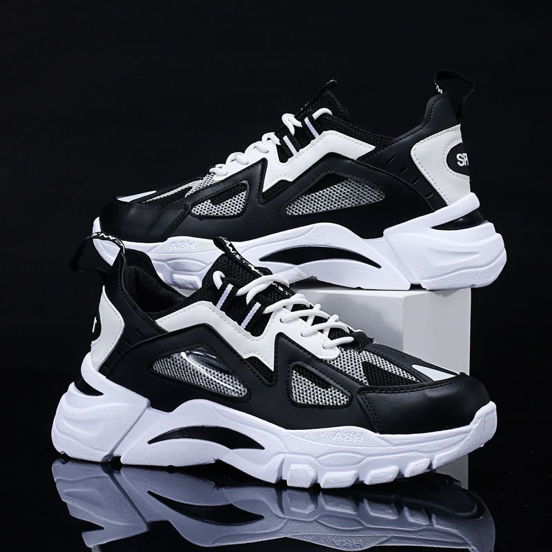 Heren Nieuwe Koreaanse Versie Casual Dikke Zolen Heren Modieuze Sport Hardlopen Papa Trendy Schoenen Heren_voghion.com