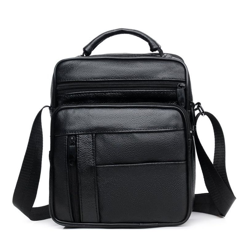 New Men's Soft Leather Shoulder Messenger Business Crossbody Casual Male Hand Tote High Quality Small Travel345_voghion.com