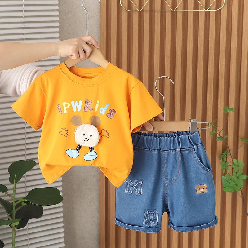 Borsa rotonda per bambini e ragazzi 2025 Nuovo stile elegante a maniche corte per bambini di piccole e medie dimensioni Abbigliamento estivo per bambini_voghion.com