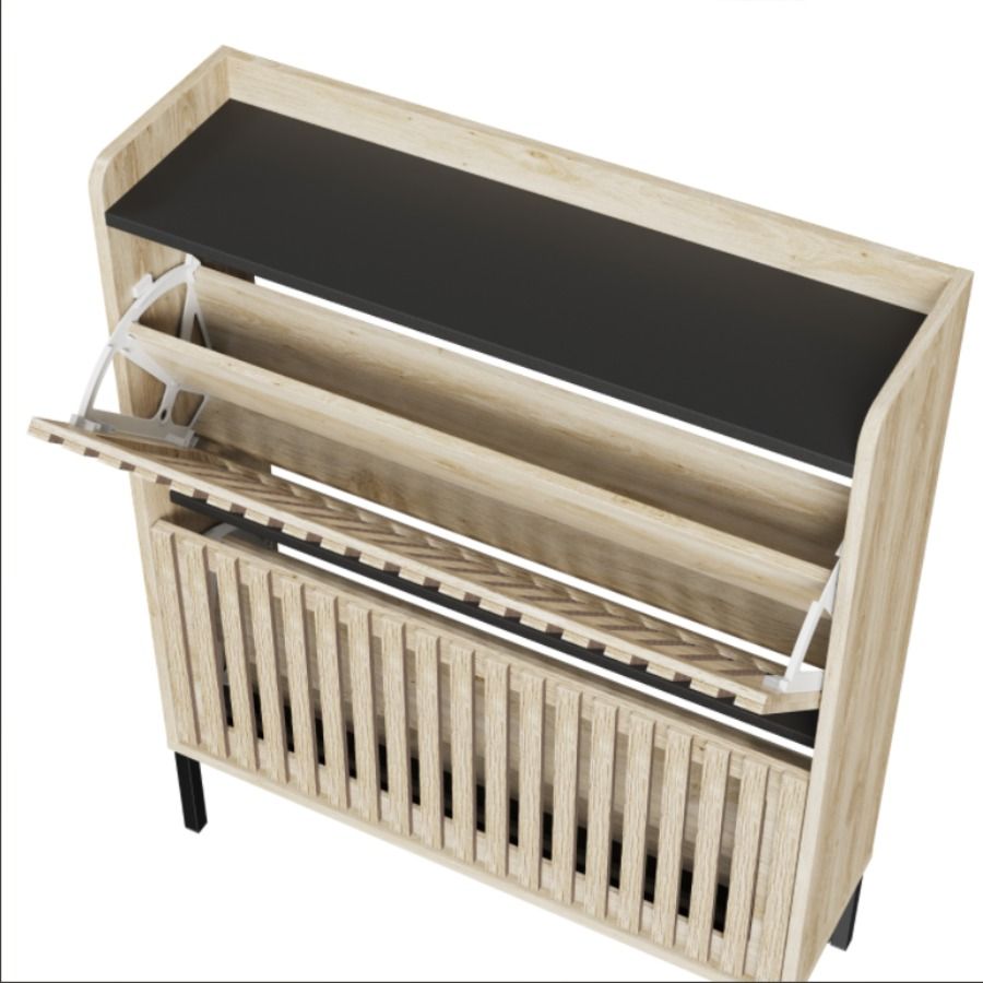 Multi-layer Cabinet Rack Modern Shoe 2 Minimalist Cabinet Flip For Storage Entryway Shoe_voghion.com