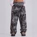 Unisex-Jogginghose mit Vintage-Camouflage-Print – Locker sitzende Hose mit hohem Bund und offenem Saum (S-XXL)_voghion.com