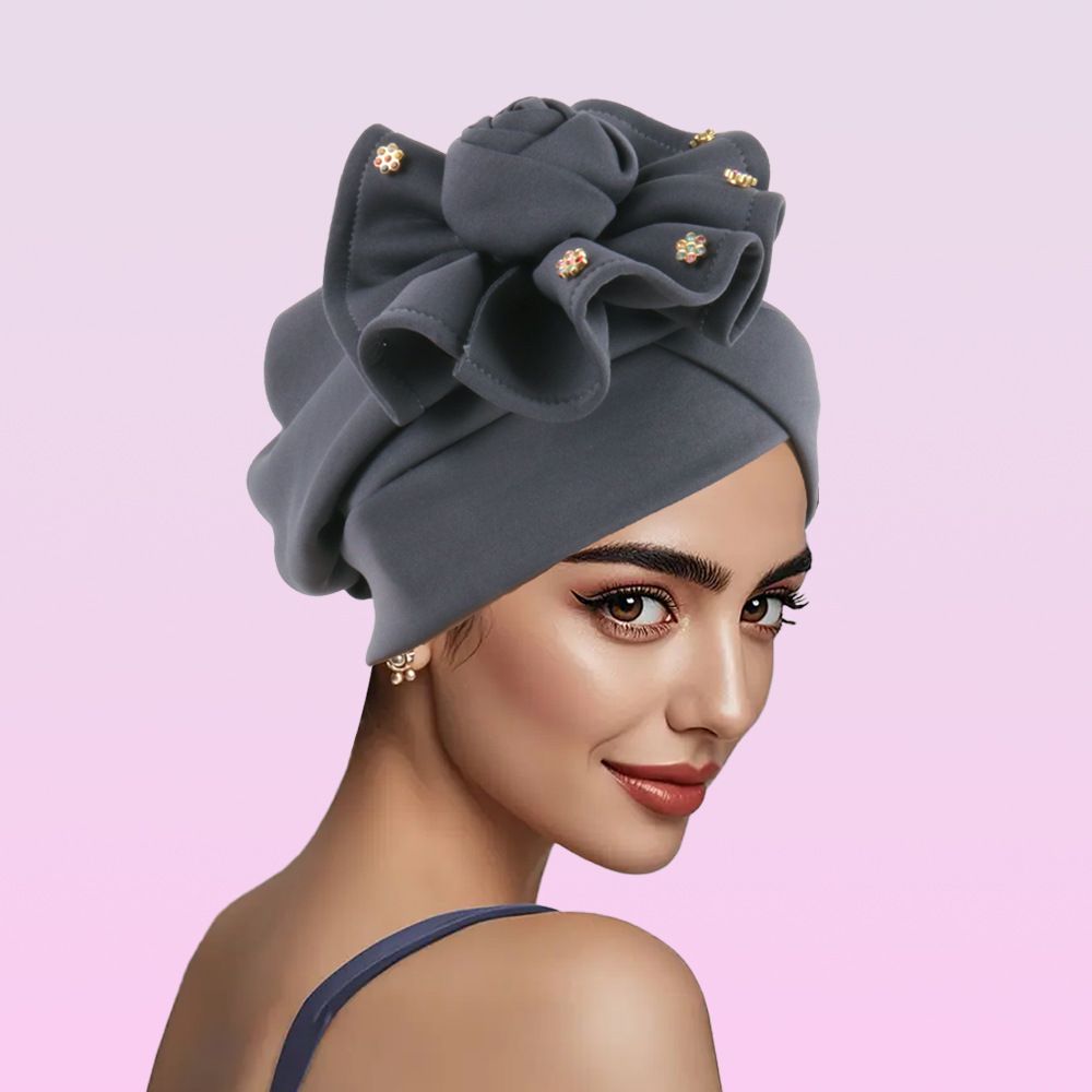 Westafrika Nigerias neue Space Layer Side Sticky Flower Toe Kopftuchkappe, Basecap für Frauen_voghion.com