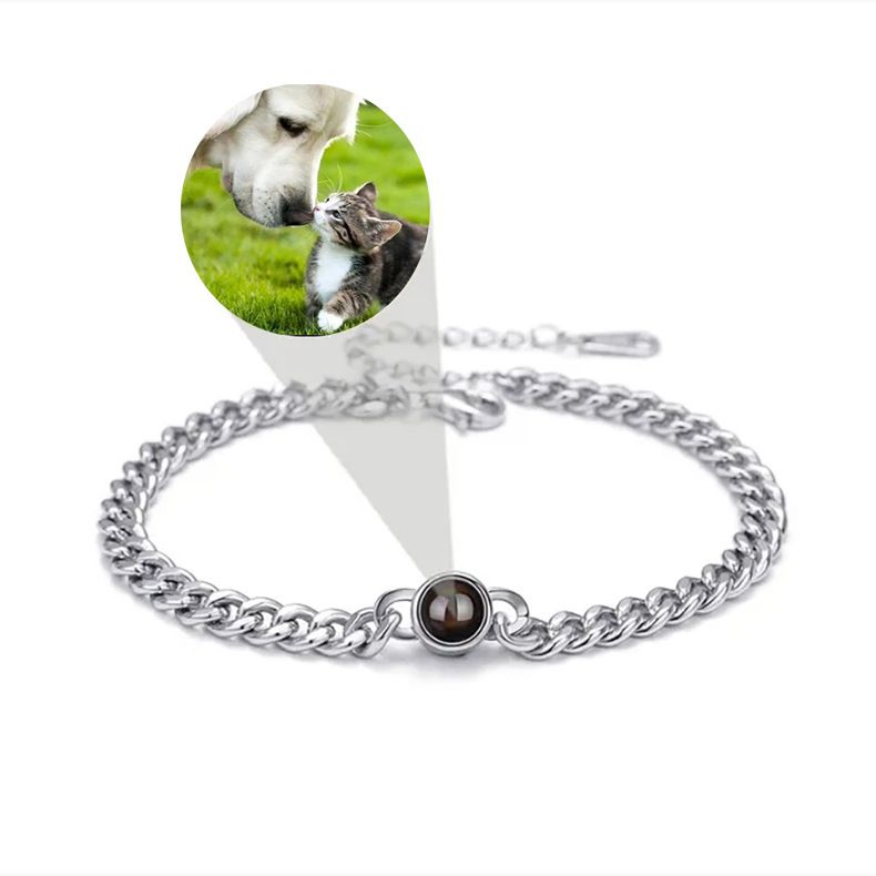 Cuban Projection Bracelet Couple Style Men And Women 100 Languages Custom Color Photo_voghion.com