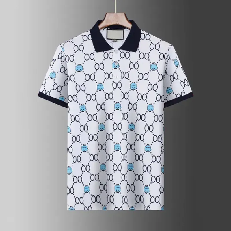 Suvised meeste polosärgid Designer T-särgid GU Polo Man Luxur kaubamärgiga topsid triibuka kaelusega T-särgid Unisex Streewears Short_voghion.com
