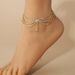 Trendy Strass Mehrschichtiges Ins Style Modisches Persönlichkeits-Quasten-Fußkettchen für Damen_voghion.com