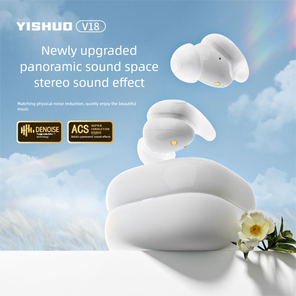 Yishuo LinkFit Bluetooth Earbuds Wireless In-Ear Noise Cancelling 2025 New Model Bass Amplifier Comfortable Wear_voghion.com