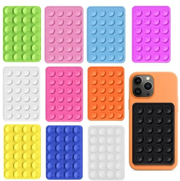 Double Side For Mobile Phone Holder Fixture Suction Cup Backed 3M Adhesive Silicone Rubber Sucker Pad Mount For Iphone_voghion.com