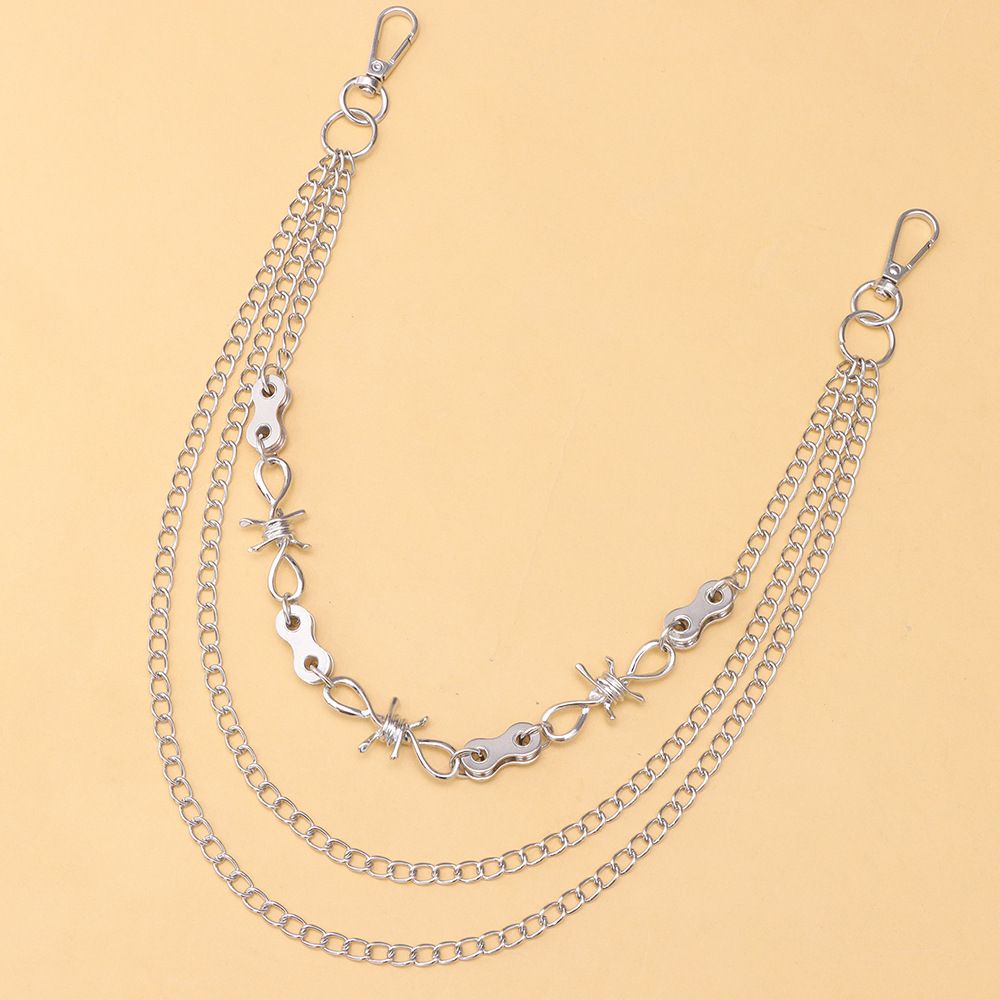 Sweet And Cool Bow Car Splicing Personalized Pants Chain Cowboy Versatile Multi Layer Metal Accessories_voghion.com