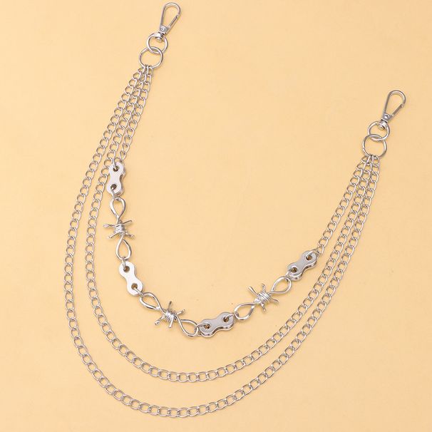 Sweet And Cool Bow Car Splicing Personalized Pants Chain Cowboy Versatile Multi Layer Metal Accessories_voghion.com