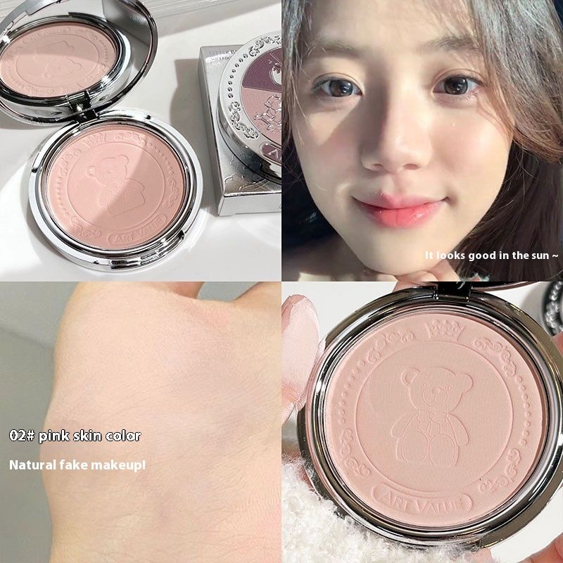 2024 Beauty New Art Value Bear Knight Matte Powder Mist Face Clear Soft Scorched Powder Non Flying Powder Beautiful Powder_voghion.com