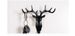 Gancho de parede sem costura, gancho de parede com cabeça de veado americano, decoração criativa de parede, gancho de chifre_voghion.com