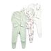 Tutina per neonati, vestiti per gattonare, lunga, copre mani e piedi, pigiama per bambini e bambine, quattro stagioni, in cotone, tre pezzi_voghion.com