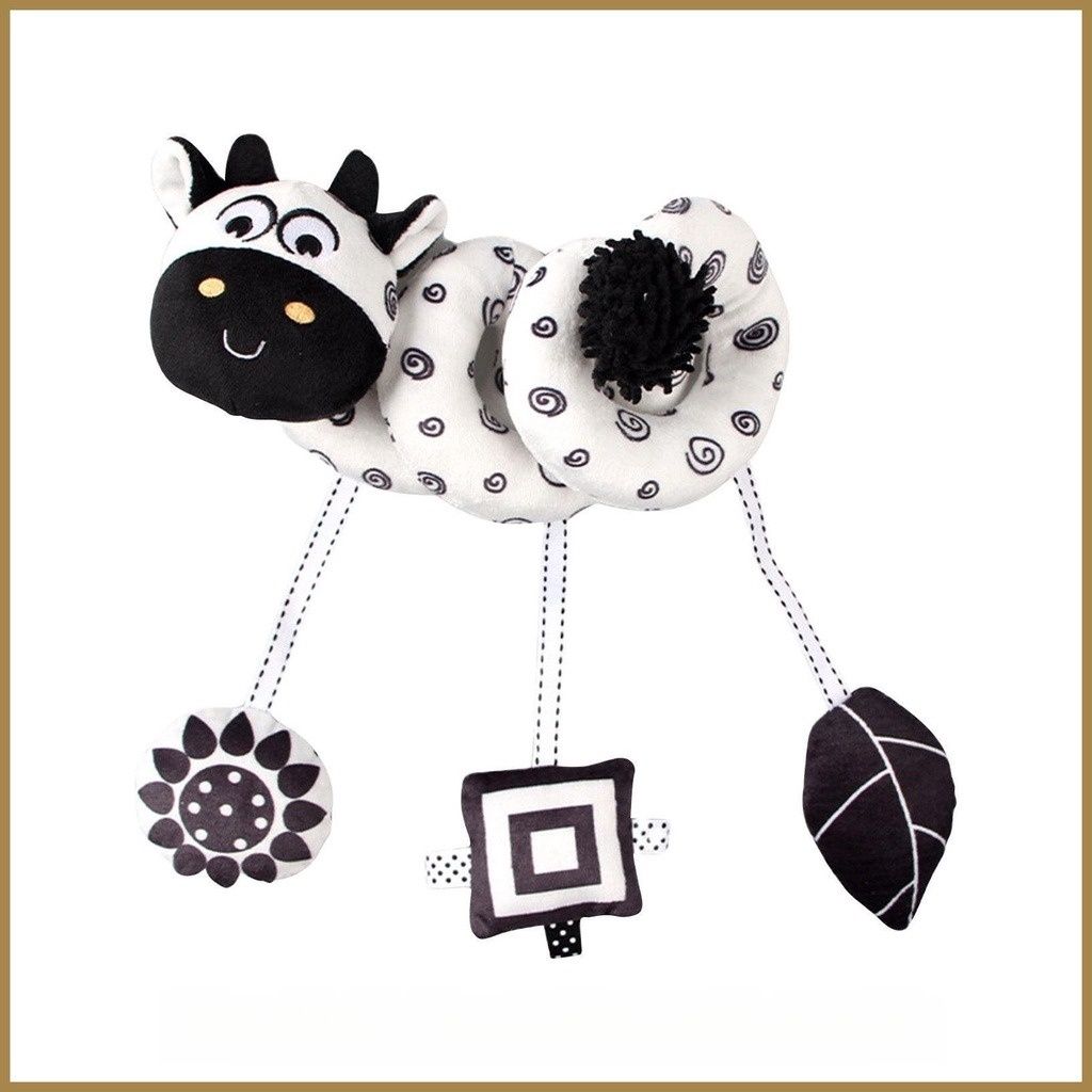 Black White And Animal Visual Stimulation Early Education Crib Toy_voghion.com
