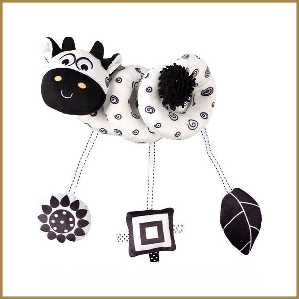 Black White And Animal Visual Stimulation Early Education Crib Toy_voghion.com