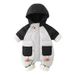 Premium baby winter sneeuwpak met capuchon - zachte romper met eendendonsvulling en volledige rits voor baby's en peuters (66-100 cm, grijs, cartoonprint)_voghion.com