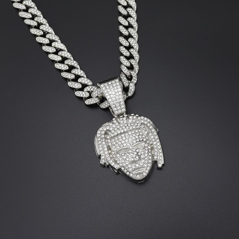 Hiphop Diamond Studded Personalized Hip Hop Rapper Xxxtentacion Avatar Pendant New Product_voghion.com