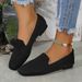 Large Casual For Women In Spring And Summer, New Single Shoes, Square Toe Flat Bottom Fly Woven Lazy Shoes_voghion.com