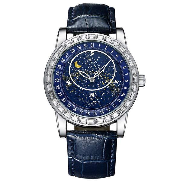 Nuevo reloj Jinshidun de Blue Planet, reloj mecánico automático con diamantes de alta gama, reloj impermeable para hombre, reloj mecánico para hombre_voghion.com