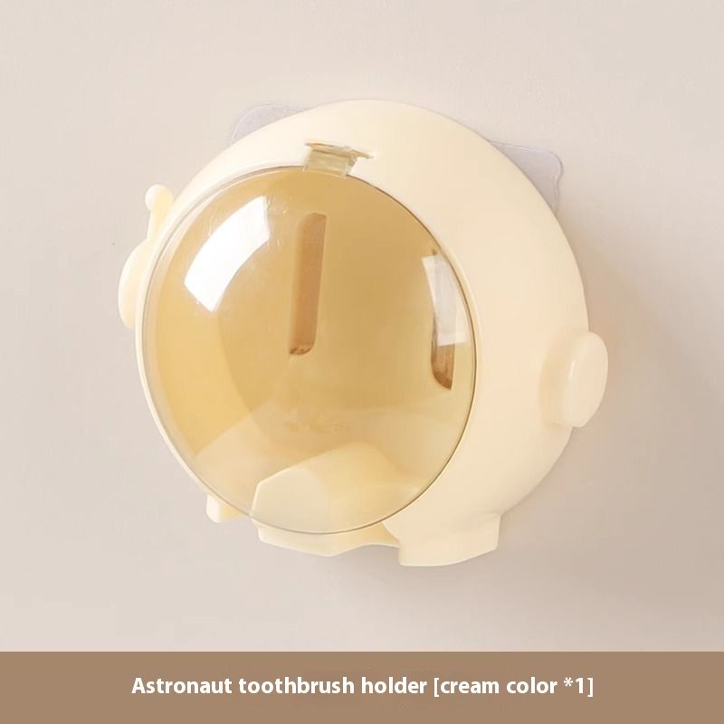 Holder Dustproof Wall-mounted Electric Rack No-drill Bathroom Toothbrush Organizer_voghion.com