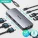 MOkiN 8 in 1 Docking Station Hub DP HDMI VGA USB C 2.0 Adattatore multi monitor Porta di ricarica PD per laptop HP_voghion.com
