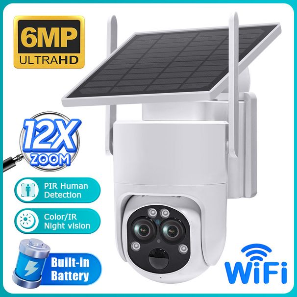 Solar Powered Binocular 4G Camera 12X ZOOM Low Power Zoom Wifi Camera Outdoor Camera_voghion.com