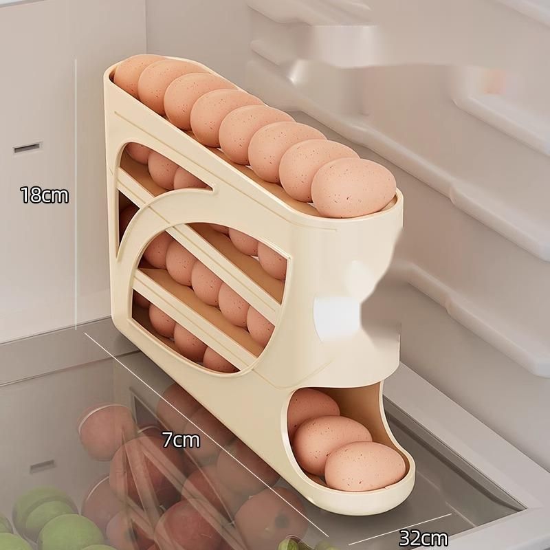 Neu Rutsche 4-Schicht Lagerung Box Kühlschrank Seite Tür Große Kapazität Automatische_voghion.com