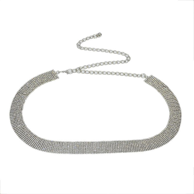 Cintura ampia da donna, lusso sexy, con nove catene in vita in metallo con diamanti intarsiati drenanti_voghion.com