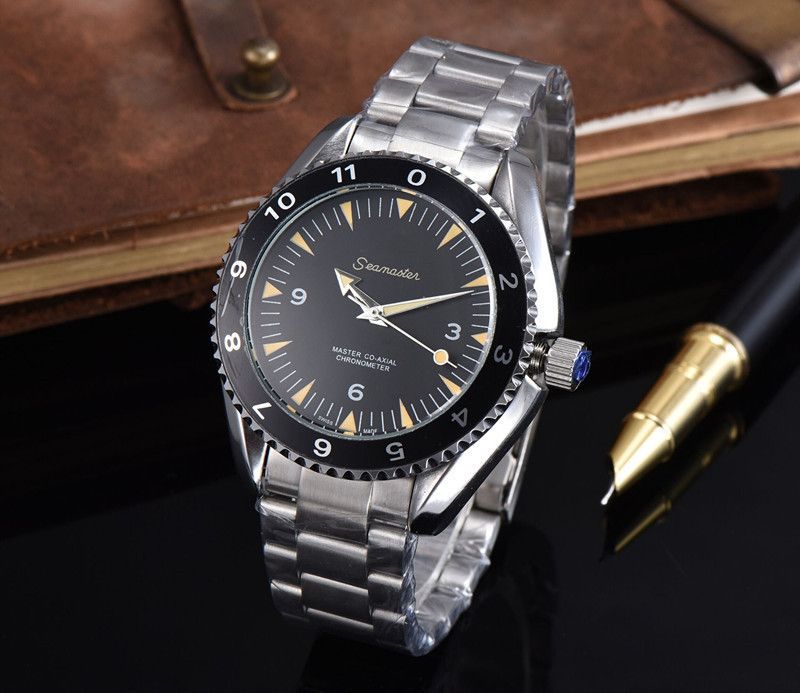 Fully Automatic Waterproof Mechanical Watch, Black Casual Men's Oujia Round Watch_voghion.com