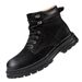Martin Boots Men's Velvet Thermal Short Boots Retro Style Tooling Boots Rhubarb Boots_voghion.com