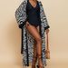 Women's Clothing Beach cover-up rayon zebra pattern holiday bikini sunscreen cardigan dress large size loose_voghion.com