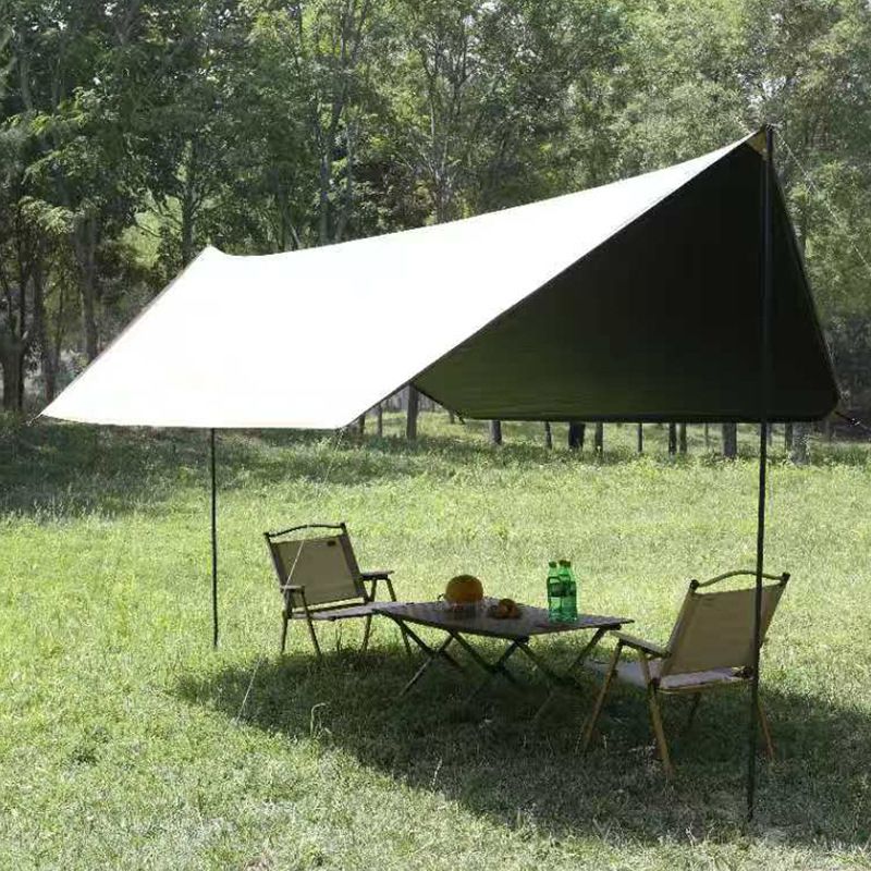 Thickened Umbrella Butterfly Shape Hexagonal Outdoor Canopy Black Coating Camping Tent Sunshade Cloth Octagonal_voghion.com