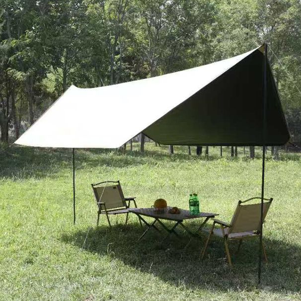 Thickened Umbrella Butterfly Shape Hexagonal Outdoor Canopy Black Coating Camping Tent Sunshade Cloth Octagonal_voghion.com