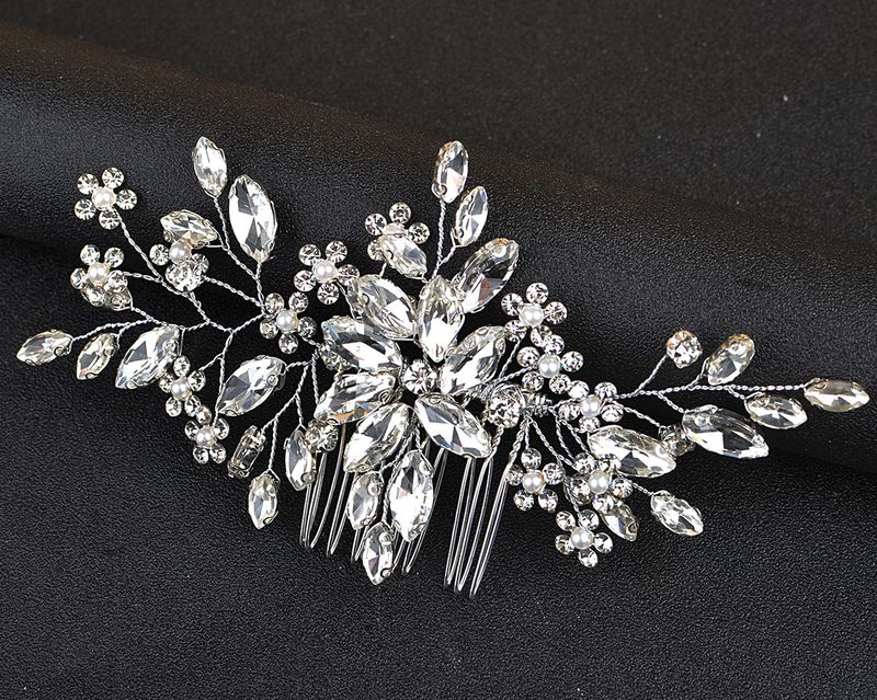 Accesorii pentru păr pentru mână, pieptene din perle, pieptene de mireasă, accesorii de nuntă, pieptene de cristal cu incrustații_voghion.com
