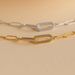 Light Luxury Paperclip Shaped Stainless Steel Simple Copper Inlaid Zircon Infinity Symbol Bracelet For Women_voghion.com