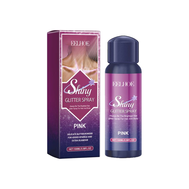Pink Colorful Glitter Spray, Party Ball Event Body Clavicle Skin Highlight Glitter_voghion.com