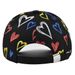 Graffiti heart-shaped printed personalized graffiti baseball cap, wide curved eave duckbill cap_voghion.com