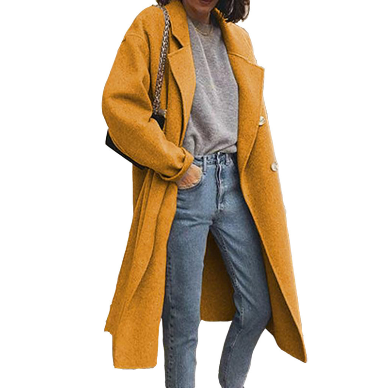 Zweireihiger Wollmantel für Damen mit modischem Temperament, neuer Mantel für Herbst und Winter 2024 für Damen_voghion.com