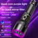 20W Light High Power 365nm Ultraviolet Lamp For Currency Verification And Identification UV Black Mirror Flashlight_voghion.com