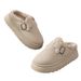 Scarpe comode con suola spessa, fibbia in peluche, pantofole in caldo cotone, taglia casual 36-43_voghion.com