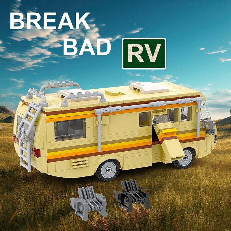 360PCS Break Bad RV Building Kit, Creative Van House Camper Toys Building Blocks,DIY Building Set Toy For Kids Adults_voghion.com