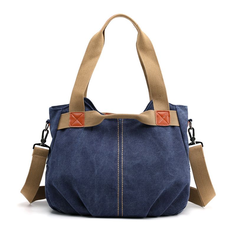 Vintage Single Shoulder Crossbody Bag Women's Large Capacity Fashion Handbag Women's Simple All-in-one Canvas Bag Women's Bag_voghion.com