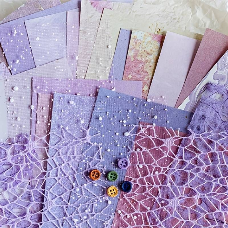 1 Stück farbiges Spitzennetz-Dekorationsmaterialpapier, kann von Hand abgerissen oder beschrieben werden, geeignet für die manuelle Buchhaltung_voghion.com