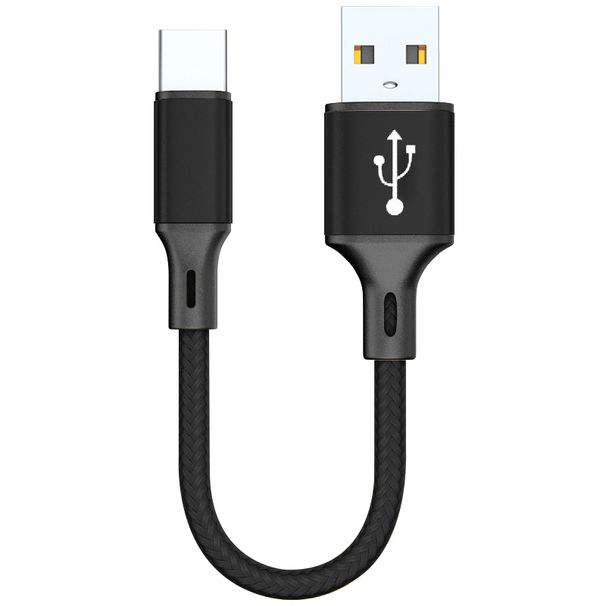 Câble de charge extra court (2 pièces, 0,25 m) pour port USB-C, avec fonction de transfert de données._voghion.com