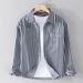 Camicia a maniche lunghe a righe classiche da uomo – vestibilità comoda in cotone con bottoni, per abbigliamento casual e da ufficio_voghion.com