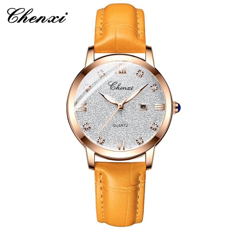 Fashion Women's Watch Diamond-set Roman Luminous Calendar Casual Belt Quartz Watch_voghion.com