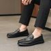 Regal Footwear Krokodil Muster Business Casual Leder Für Männer, Flache Fahren Jugend Trendy Slip-On Lazy, Genäht Rindsleder Herren_voghion.com