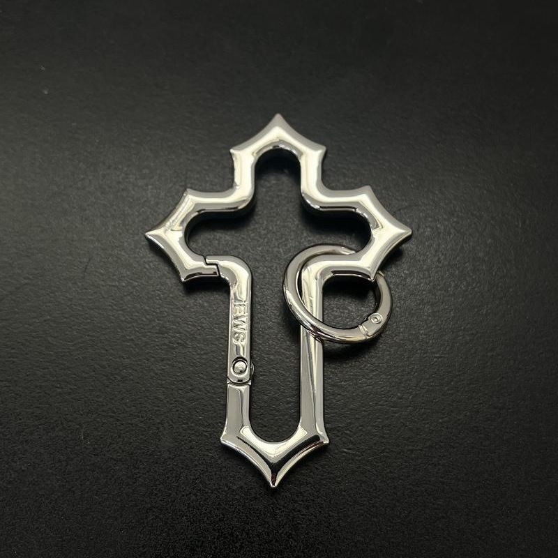 Heavy Industry Cross Keychain Hollow Jewelry Pendant Original Design Zinc Alloy High End_voghion.com
