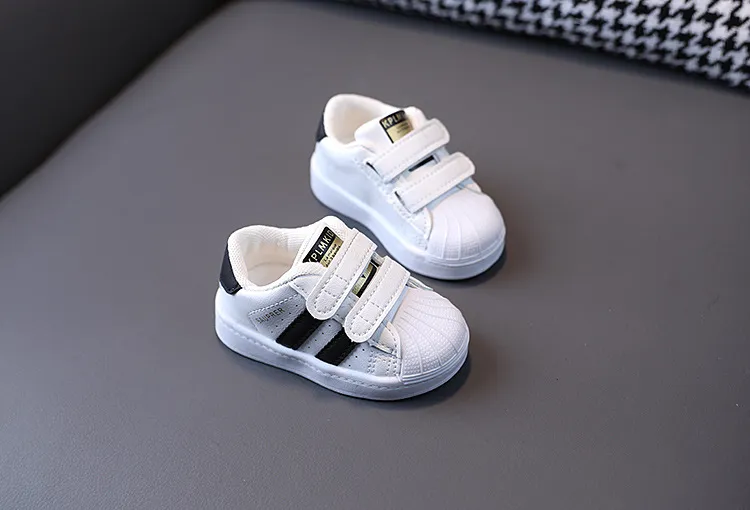 Spring And Autumn Children's Sneakers, White Shoes, Soft Sole Toddler Shoes, Boys' Sports Shoes, Girls' Baby Shoes, Baby Shoes, Shell Toe_voghion.com