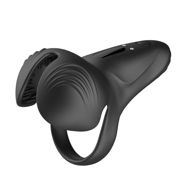 APP Anello vibrante a distanza Giocattoli sessuali per uomini Coppia Ritarda l'eiaculazione Castità Scroto Testicoli Massaggiatore maschile_voghion.com