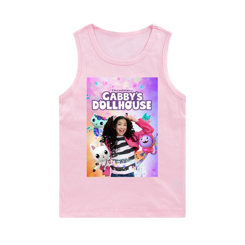 Bedrucktes ärmelloses Tanktop für ältere Jungen und Mädchen E740_voghion.com
